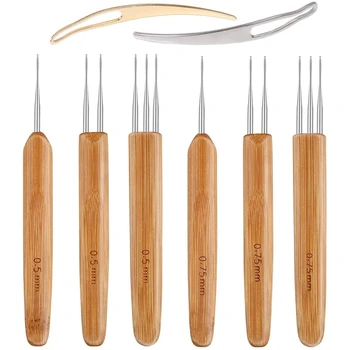

8Pcs Dreadlocks Tool Set,Knitting Hair Hang Needle Knit Crochet,Hair Lock Tool for Knitting Process,Crochet Needle Set