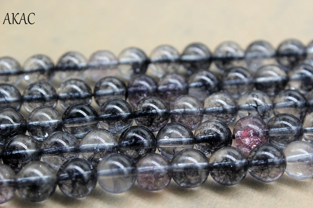 8 мм+-0,2 натуральный черный кварц свободные бусины для рукоделия дизайн браслет