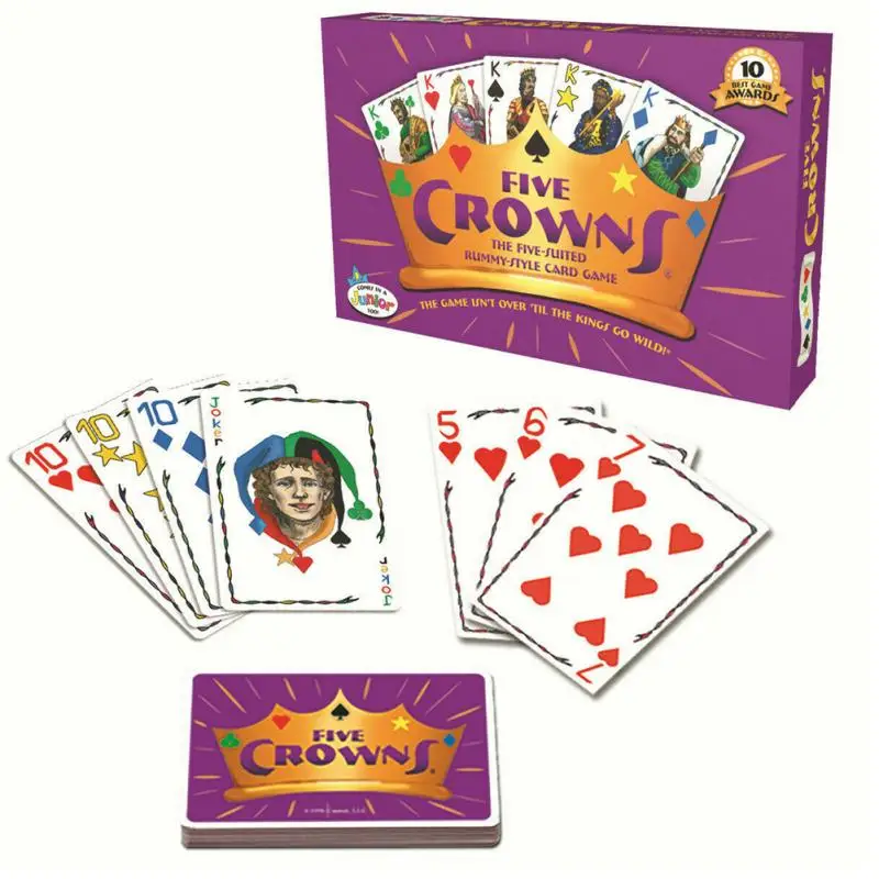 

For Children Adluts Entertainment Gift Family Gathering Club Home Funny Playing Card Game Table Travel Five Crowns Party Bar