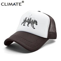 Parametrów klimatycznych las niedźwiedź czapka typu Trucker polowanie czapka myśliwska kapelusz Hip Hop mężczyźni kobiety kapelusz czapka z daszkiem czapka z daszkiem fajne lato czapki z siatki 3