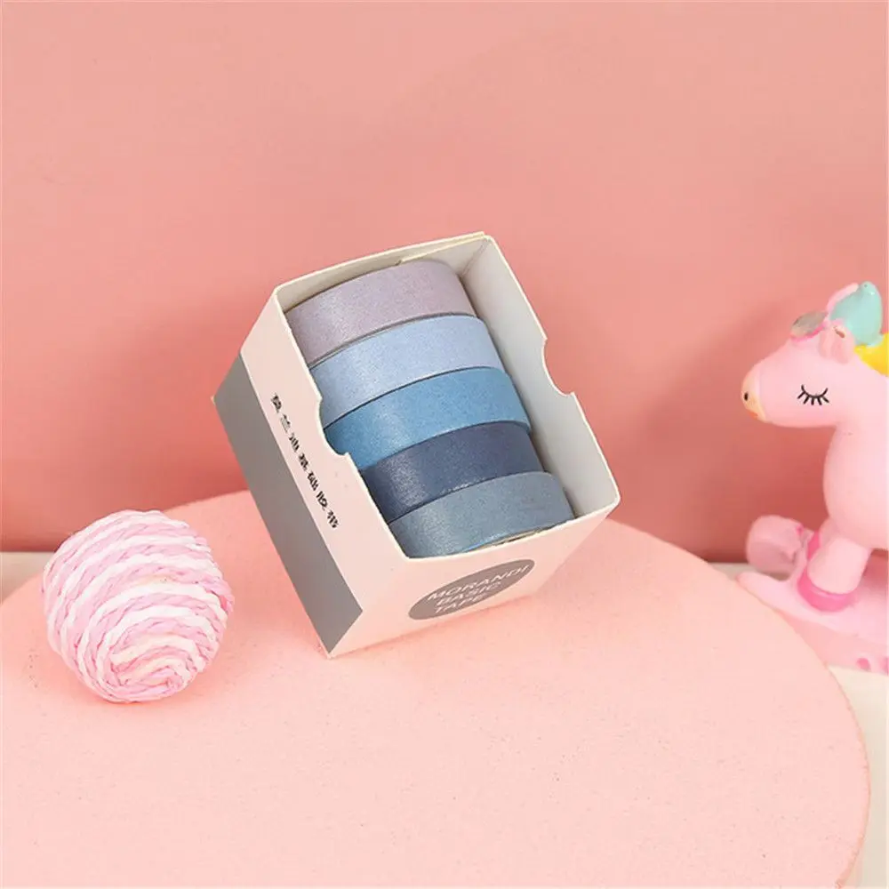 5pcs/box Washi Tape Set Cute Decorative Masking Tape  DIY Scrapbooking Adhesive Tape Handmade Crafts Decorations Supplies 