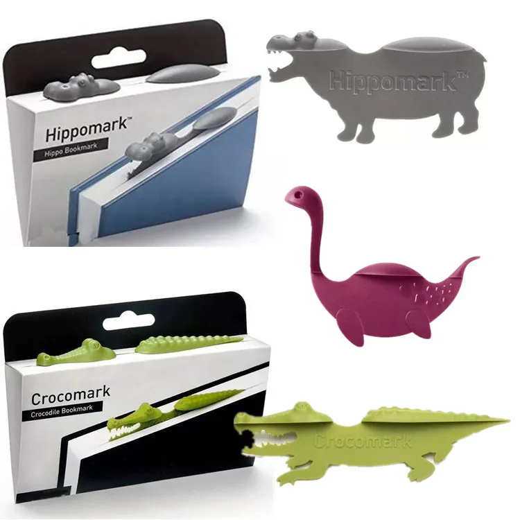 

TUTU Crocomark and dinosaur, Cool Animal Bookmark Set Crocodile and Hippo Shaped Bookmarks for Kids and Adults H0355