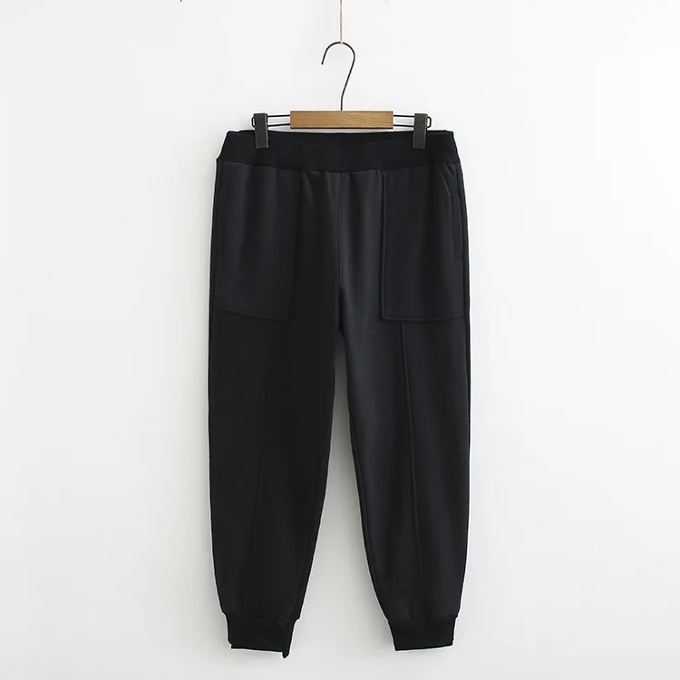Black Pant Blvyisla 100 кг женский сплошной цвет утолщаются досуг спорт держать теплый флис зима толстовка с капюшоном костюмы большой спортивный костюм набор - Цвет: Black Pant