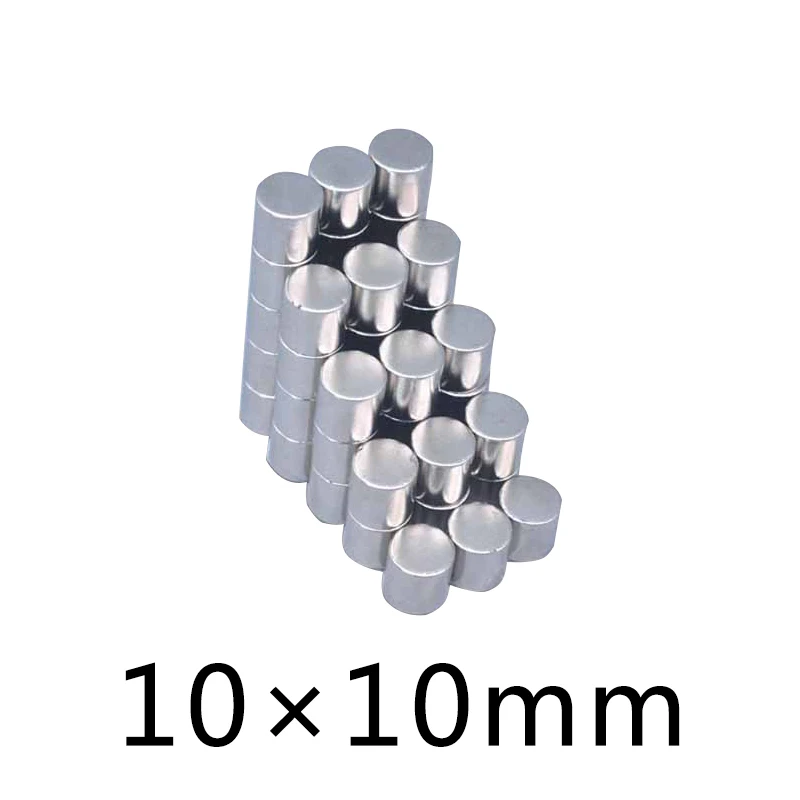 30/50/100pcs 10x10 Круглый NdFeB неодимовые магниты диски диаметром 10 мм x 10 мм N35 супер сильные магниты NdFeB(неодим-железо-бор 10*10 Сильный редкоземельных магнитов
