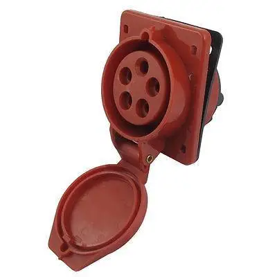 

AC 220-380V/240-415V 16A 3P+E+N IEC309-2 Panel Mount Industrial Socket Red