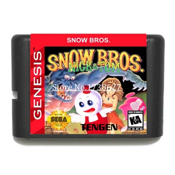 

Snow Bros 16Bit Game Cartridge for Sega MegaDrive & Genesis System Consoles