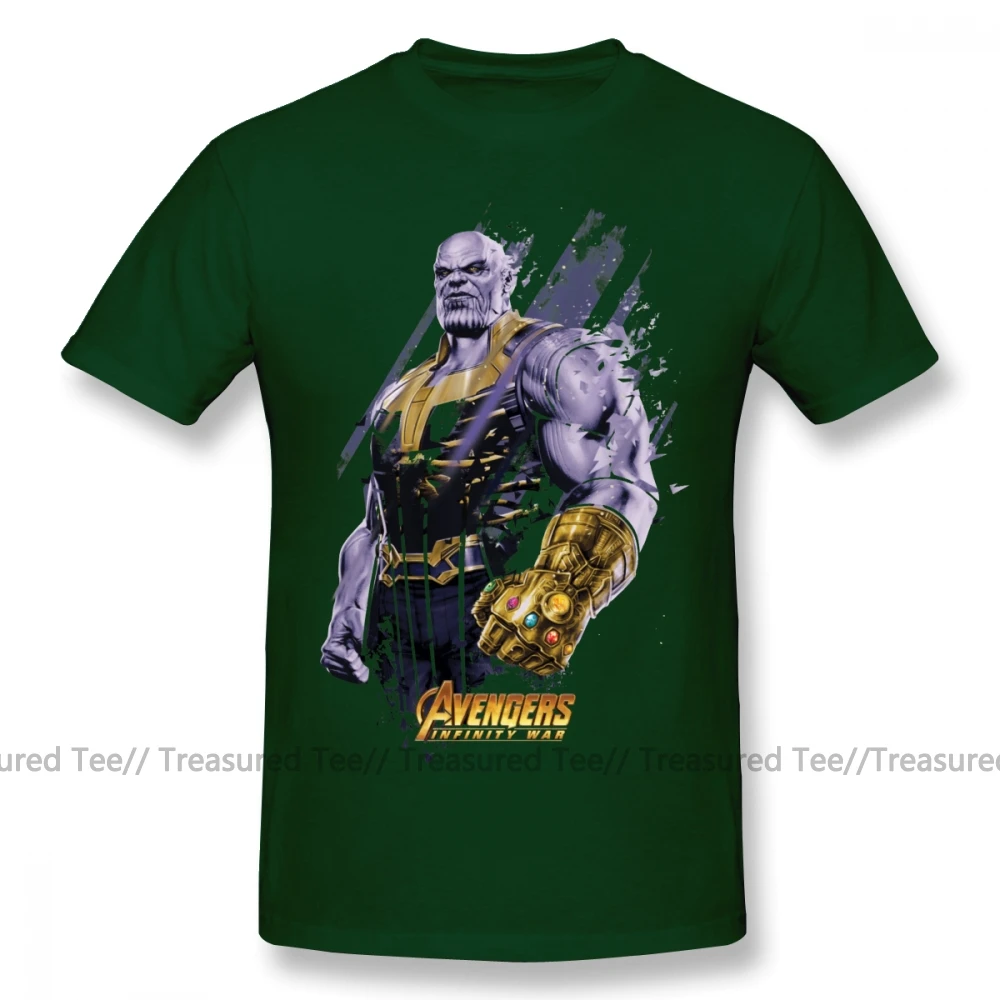 Thanos футболка Thanos Shattered Graphic 1 футболка Хлопковая мужская футболка с коротким рукавом большая графическая Милая Пляжная футболка - Цвет: Dark Green