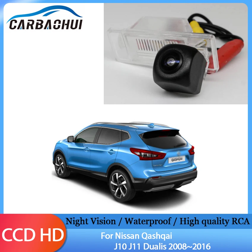 Caméra de recul HD CCD pour Nissan Qashqai J10 J11 Dualis 2008 ~ 2013 2014  2015 2016 Vision nocturne - AliExpress