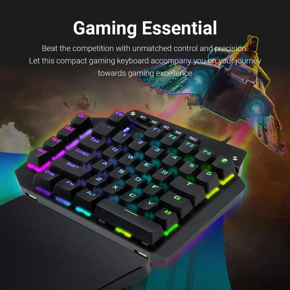 RedragonK583 Механическая игровая клавиатура с RGB подсветкой и 44 клавишами, геймпад IDA с программируемыми клавишами, запись макросов