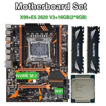 

Kllisre X99 D4 motherboard set with Xeon E5 2620 V3 LGA2011-3 CPU 2pcs X 8GB =16GB 2400MHz DDR4 memory