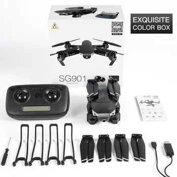 

SG901 Foldable Drone 4K/1080P HD Dual Camera Follow Me RC Drone FPV Professional Long Battery Life Aircraft Toy For Kid