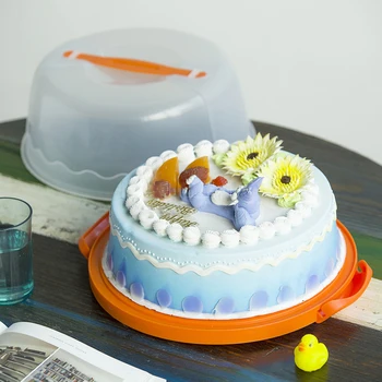 

Container For Cake 10 Inch Box For Food Storage Plastic Container For Kitchen Portable Kitchen Accessories
