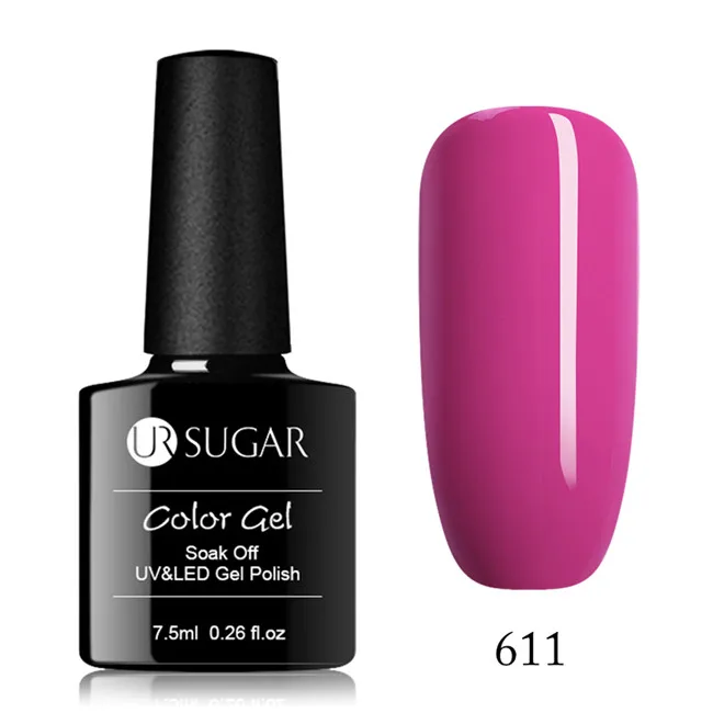Гель-лак для ногтей серии ur Sugar Pink 7,5 мл Гибридный гвоздь полуперманентный Гель-лак с блестками - Цвет: 611