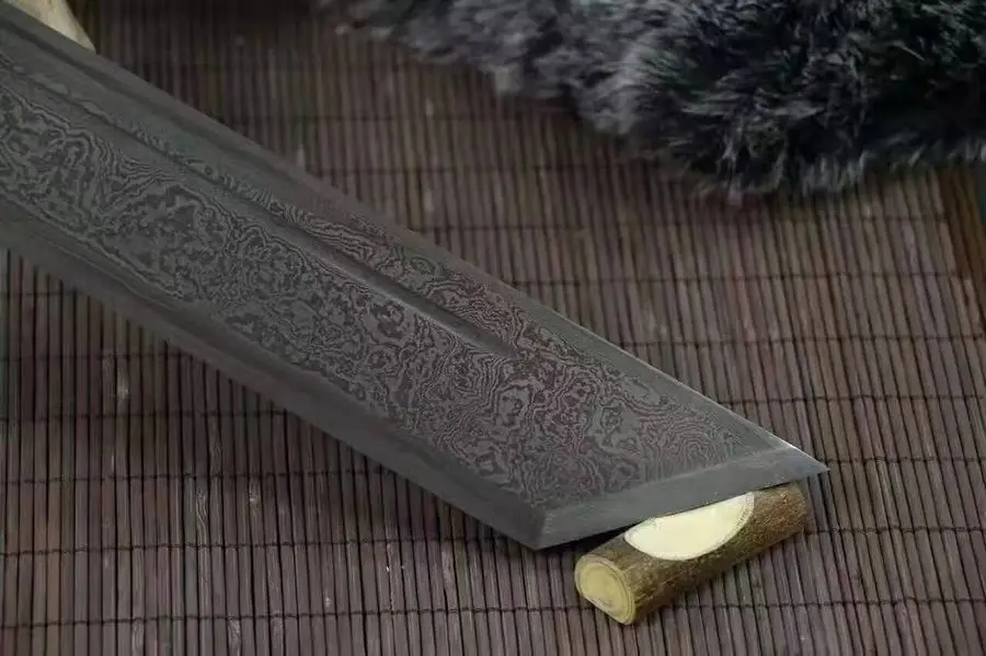 Handmade Chinese Wushu Sword Sharp HRC60 Folded Steel Kung Fu Dao Saber Full Tang Can Be Cut Bamboo