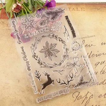 

Christmas transparent seal DIY hand account transparent silicone seal finished stamps