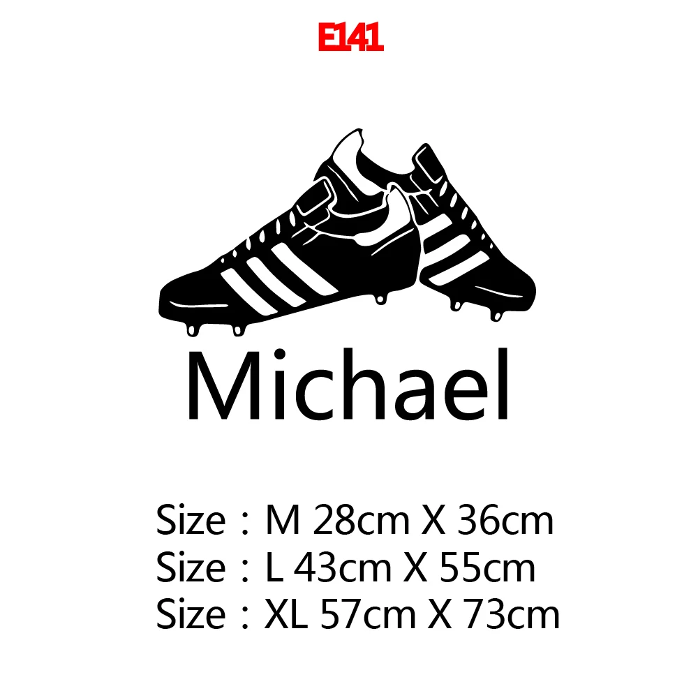 Modern Sport Shoes Custom Name Wall Decals For Baby Kids Room Vinyl Sticker Wallpaper Mural Bedroom Wall Stickers Decal