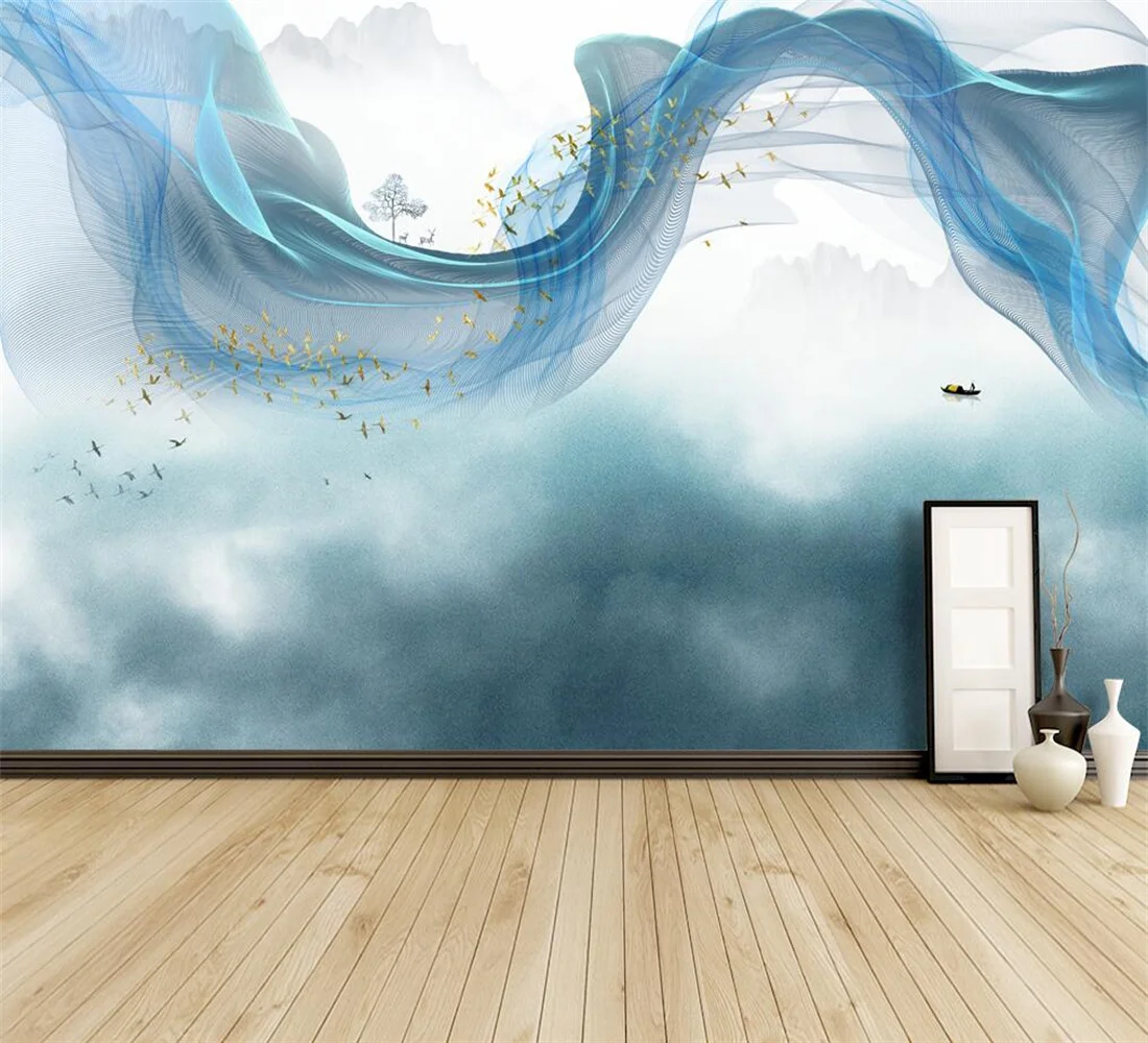 

Customize landscape 3D Wallpaper Mural Abstract artistic conception Living Room Bedroom TV Background Wall Decoration wallpaper