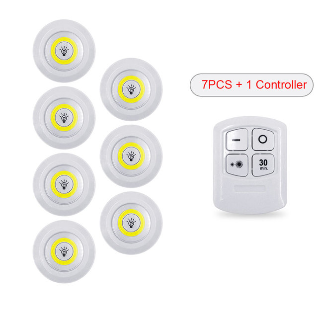 5W LED  Wardrobe Light Adjustable Remote Control Push Button Showcase Lamp For Stairs Kitchen Bathroom Wardrobe Night Light