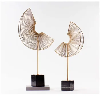 

YILUNXI Simple European modern metal geometric decoration model hallway corridor aisle ornament soft decoration