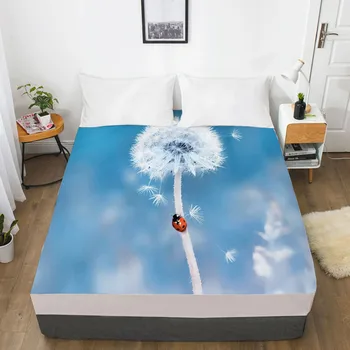 

3D Fitted Sheet Custom Single Queen King Size Bed Sheet With Elastic Mattress Cover 200x220 Bedding Rose Microfiber Drop Ship