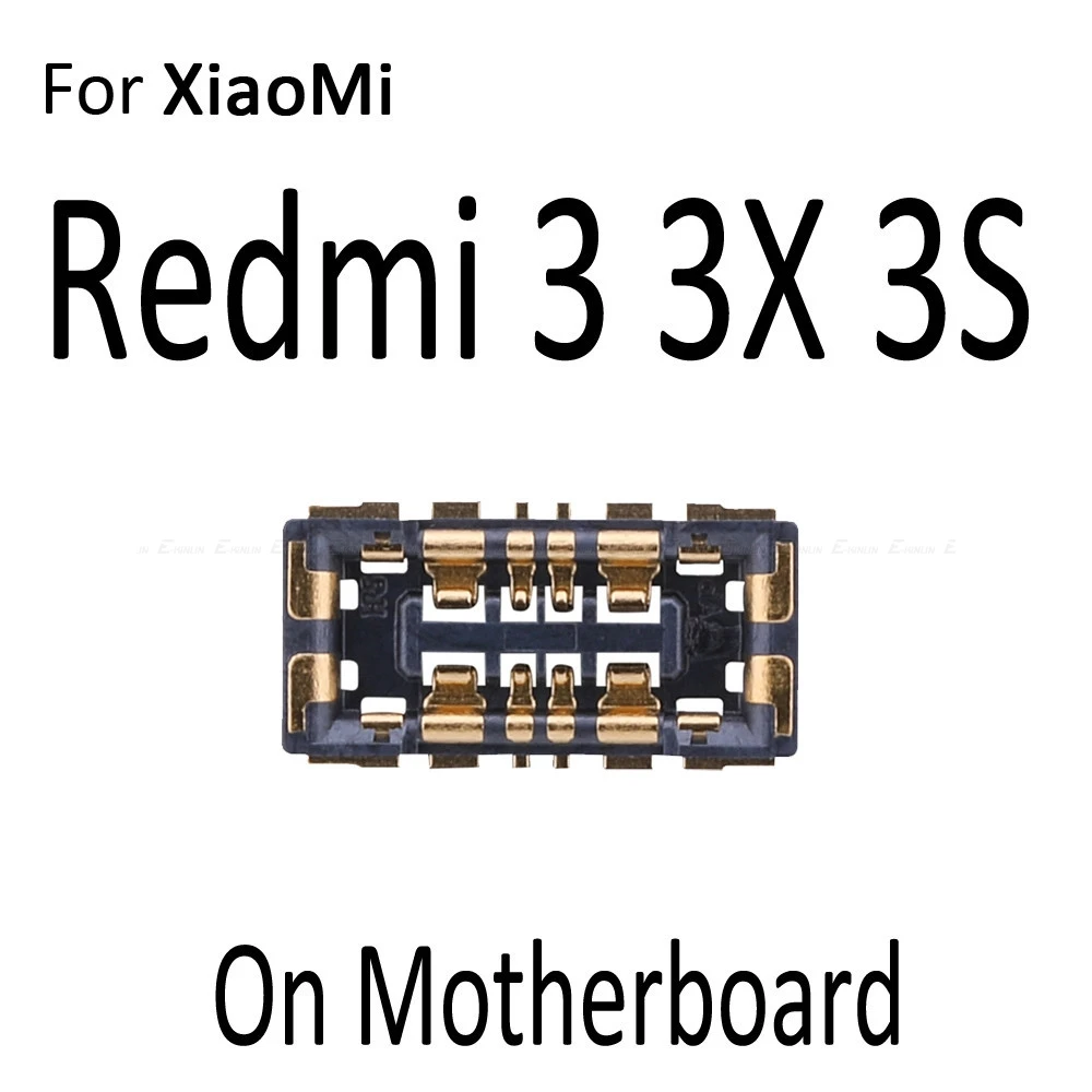 5 шт. разъем для аккумулятора внутренний FPC Разъем Панель зажим для Xiaomi mi 4C 4i mi x 2S Max Note 2 Red mi 3 Pro 3S 3X 4A Note 3 на плате - Цвет: For Redmi 3 3S 3X