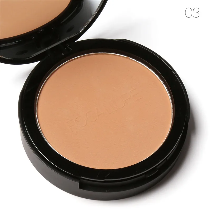 FOCALLURE Make Up пудра для лица матовая осветляющая бронзатор хайлайтер палитра контроль масла прессованная пудра для контурирования Косметика для макияжа - Цвет: 3
