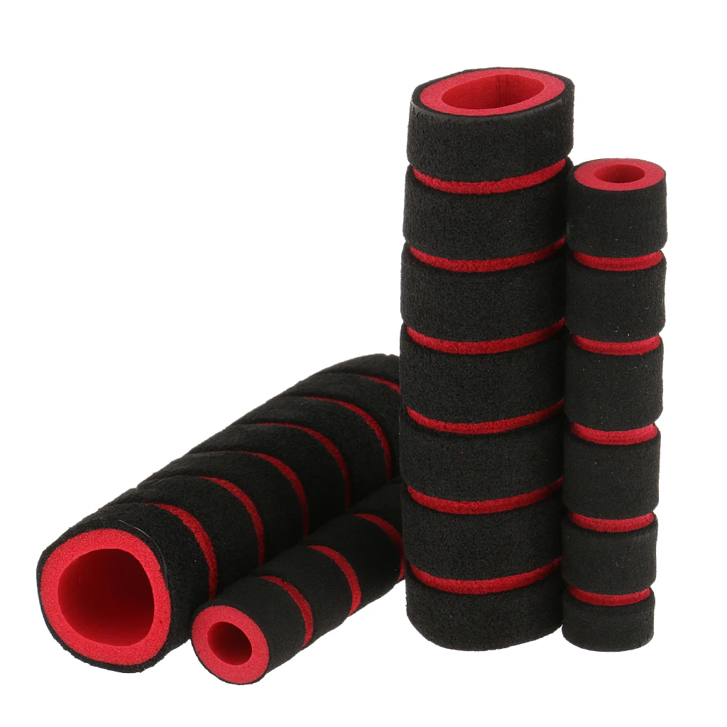 4 PIeces Motorcycle Foam Sponge Nonslip Handlebar Hand Grips Cover Set