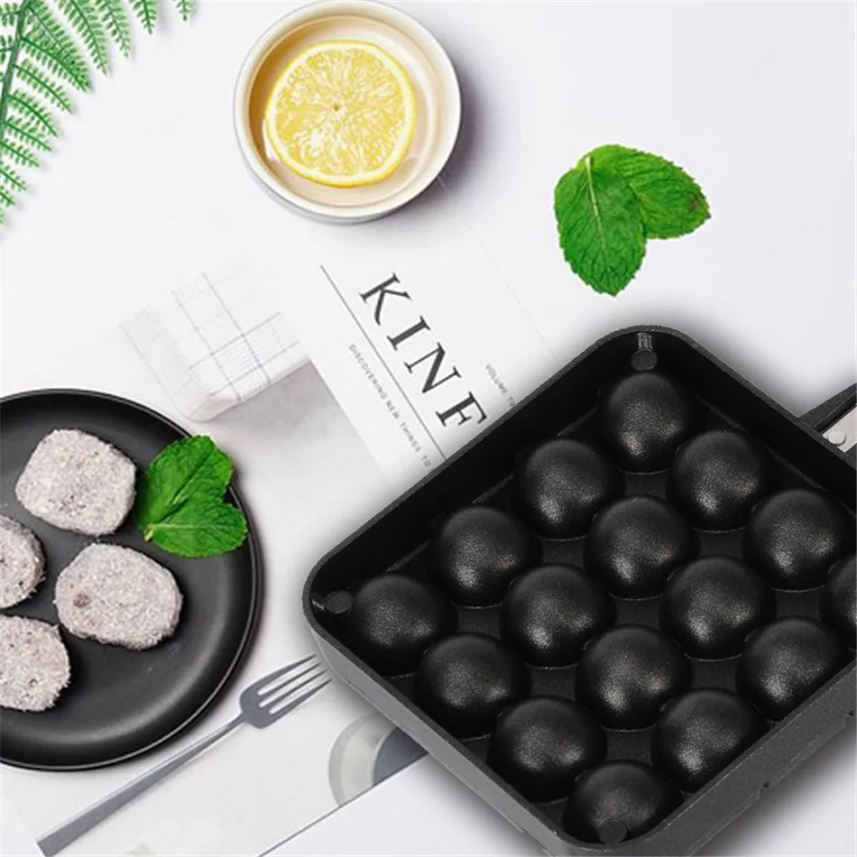 TTLIFE кастрюля Takoyaki с 16 отверстиями антипригарный литой алюминиевый домашний DIY