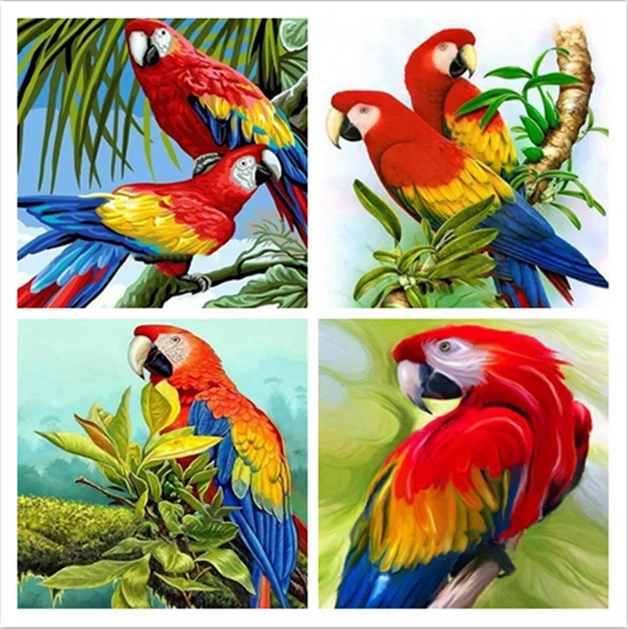 Алмазная 5D картина сделай сам животное попугай птица алмазная вышивка круглая