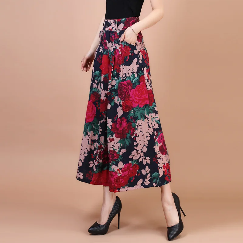 color 3 Женские широкие брюки размера плюс 5XL, льняная юбка, брюки, лето, Женская юбка-брюки, женская одежда - Цвет: color 3