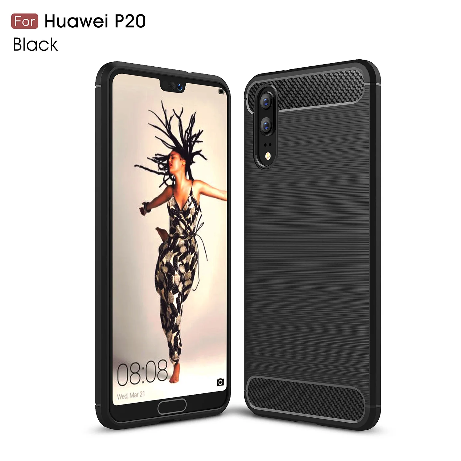 Чехол для телефона из углеродного волокна с полной защитой на 360 градусов Huawei Honor