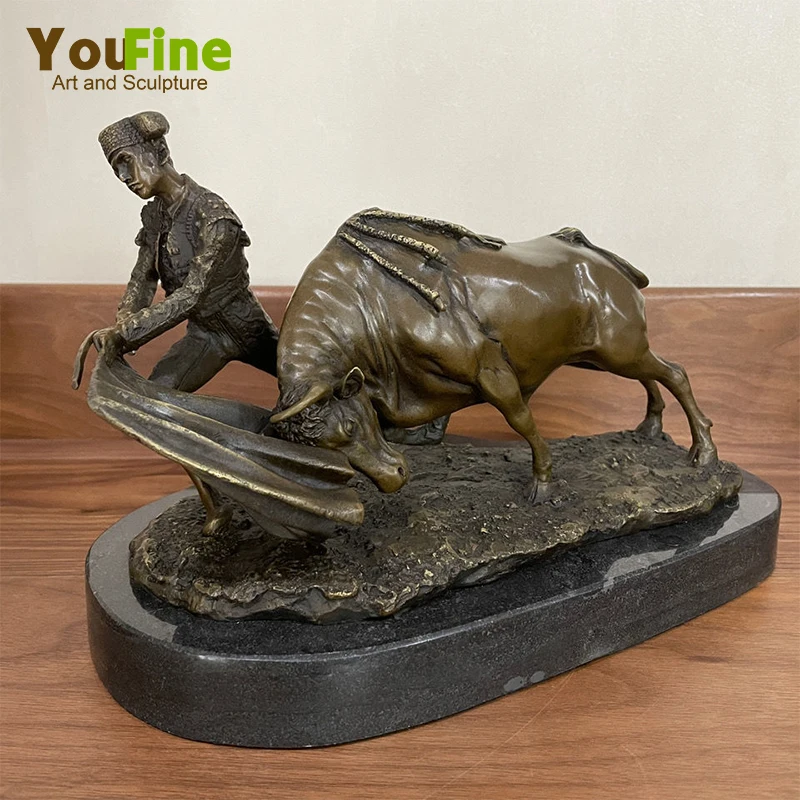 Famous Spain Matador Bull Statue Bronze Sculpture Of Spanish Toreador Bullfight Statues Home Decor Ornament | Дом и сад