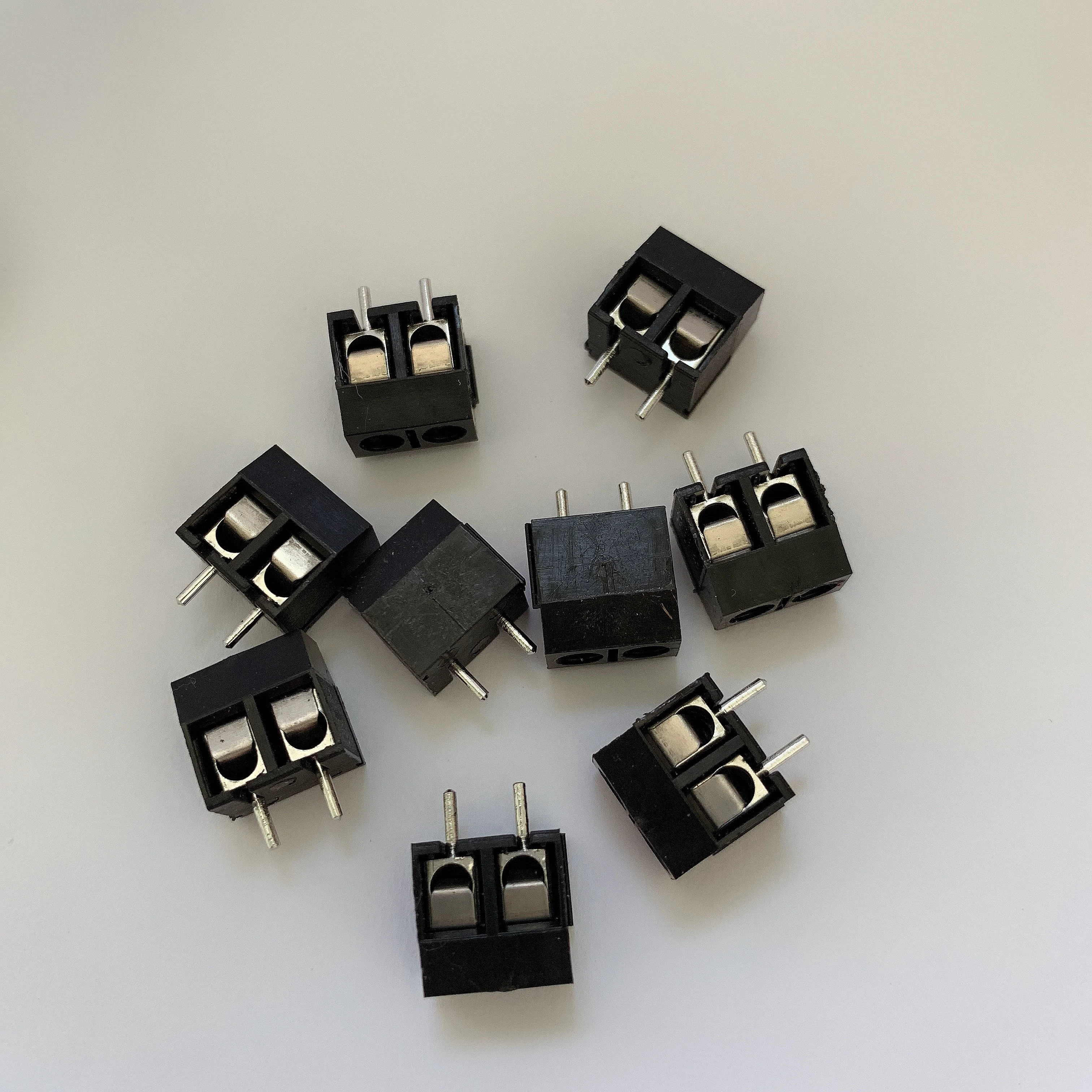 20 шт/партия KF301-2P Сращивание, винт PCB расстояние 5,0 Соединительный терминал, клеммный kf-301 красный, синий, зеленый, черный