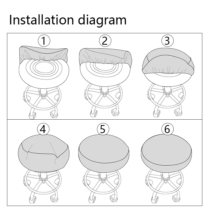 1 шт., полиэфирная ткань, круглый чехол на стул, водонепроницаемый, для обеденного кресла, чехлы на стулья для отеля, банкета, чехлы на сиденья, защита на стул