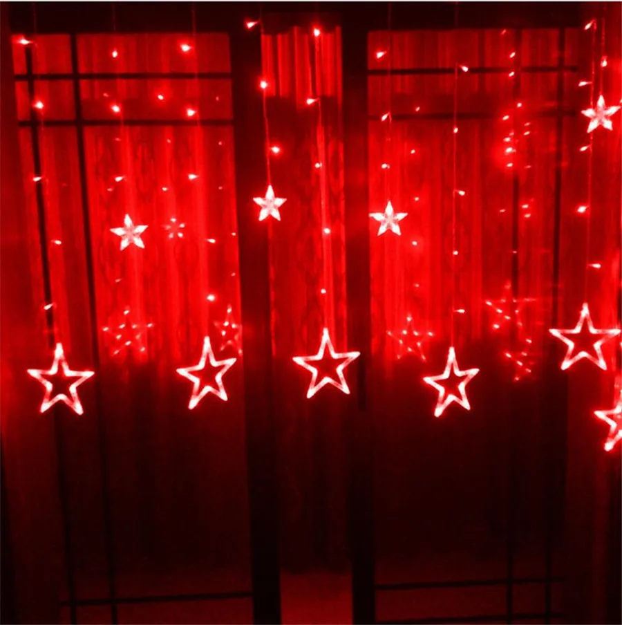 Светодиодный фонарь на окно, занавески, 3 м, 16, Stara String Fariy, 8 режимов, украшение на Рождество, дом, праздник, Рождество, свадьбу, вечеринку - Испускаемый цвет: Red