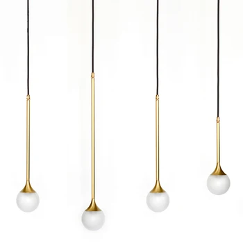 

Post-modern Led Home Pendant Lights Minimalism Iron Pendant Lamp Cafe Bar Lamp Copper Gold Luxury Dinning Room Light Fixtures