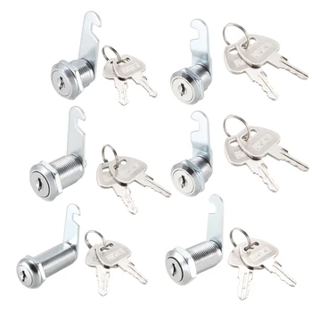 

uxcell 2/4pcs Cam Locks 16/20/25/30/35/40/mm Cylinder Length Panel Keyed Different 2Pcs Zinc Alloy Chrome Plated