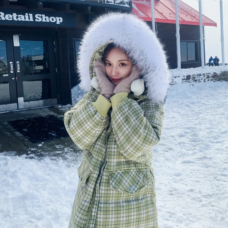 

Mid-length Cotton-padded Clothes Women's 2019 Winter New Style Korean-style Loose-Fit with Large Fur Collar Cotton Coat Thick pl