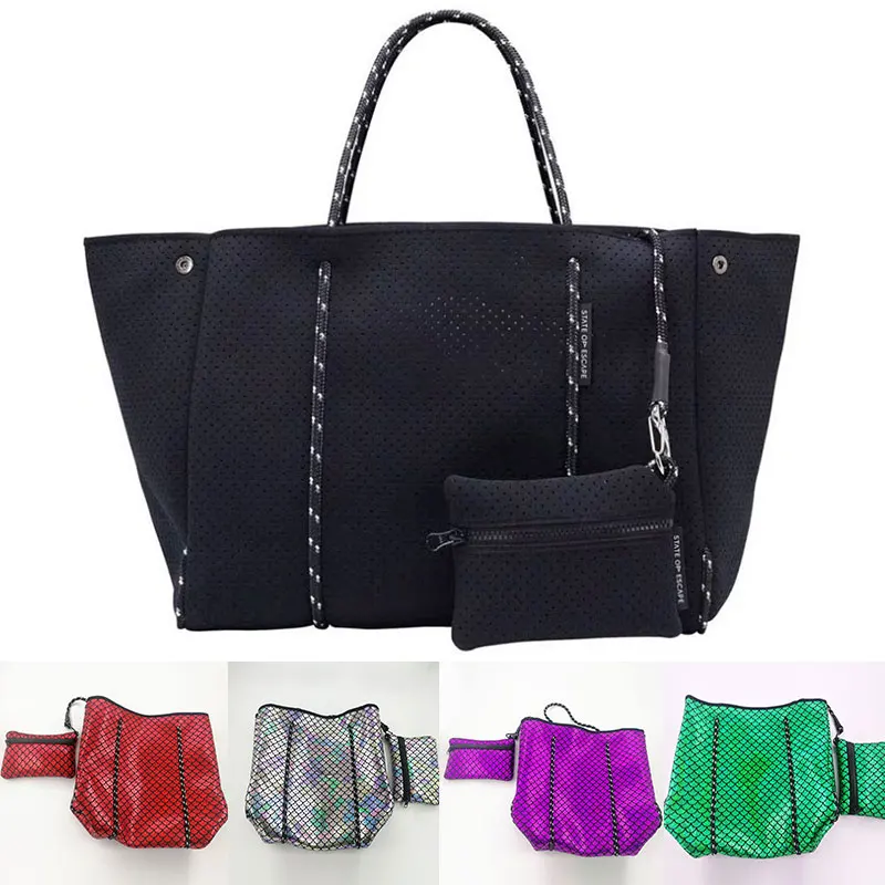Роскошная Неопреновая дышащая сумка тканевая вместительная Наплечная Сумочка