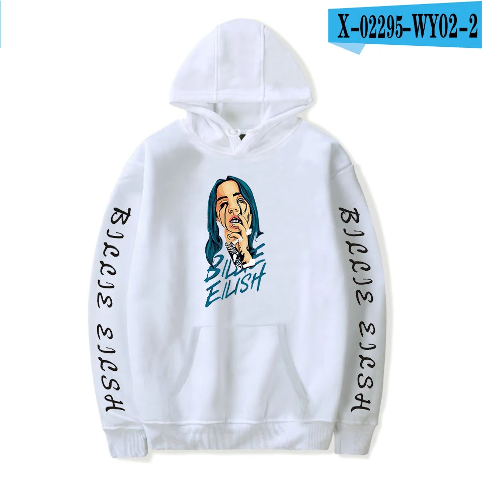 As picture Billie Eilish худи с принтом для женщин и мужчин, свитер, пуловер на осень и зиму для мальчиков и девочек, удобная теплая куртка - Цвет: As picture