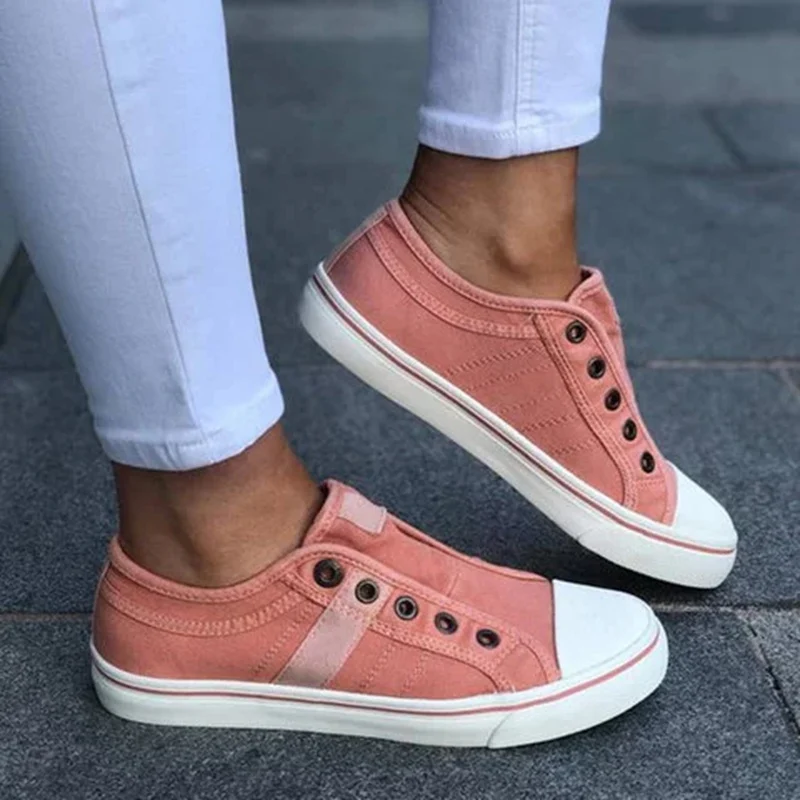 

MoneRffi 2019 Spring Summer Sneakers Women Canvas Shoes Female Vulcanize Slip On Flats Casual Sneakers Shoes Zapatillas Mujer
