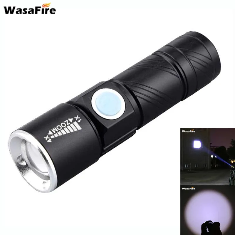

5pcs/lot Tactical Lantern Zoomable 3 Modes Rechargeable Led Flashlight Handy Pocket Mini Q5 Torch Lamp for Camping Hunting
