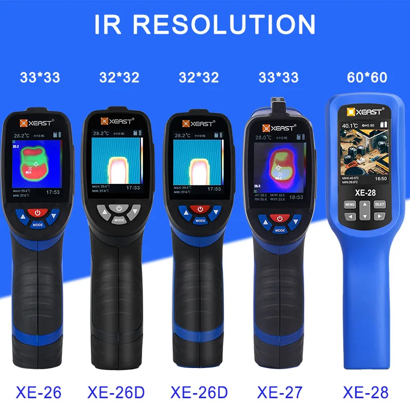 

Handheld Digital Infrared Thermometer Infrared Camera XE-26D/XE26/XE27/XE28 2.4 Inch Color Screen Ambient Humidity Infrared