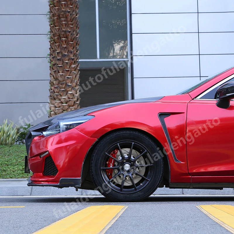 Широкий крыло вспышки обвес колесная арка для Mazda 3 Axela- широкий корпус крыло Колеса хорошая отделка молдинг ремонт аксессуары