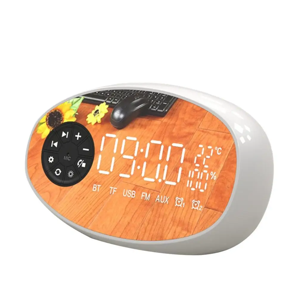 

Hifi Speaker Temperature Radio Electronic Alarm Clock Multifunction Clock Wireless Subwoofer Small Audio
