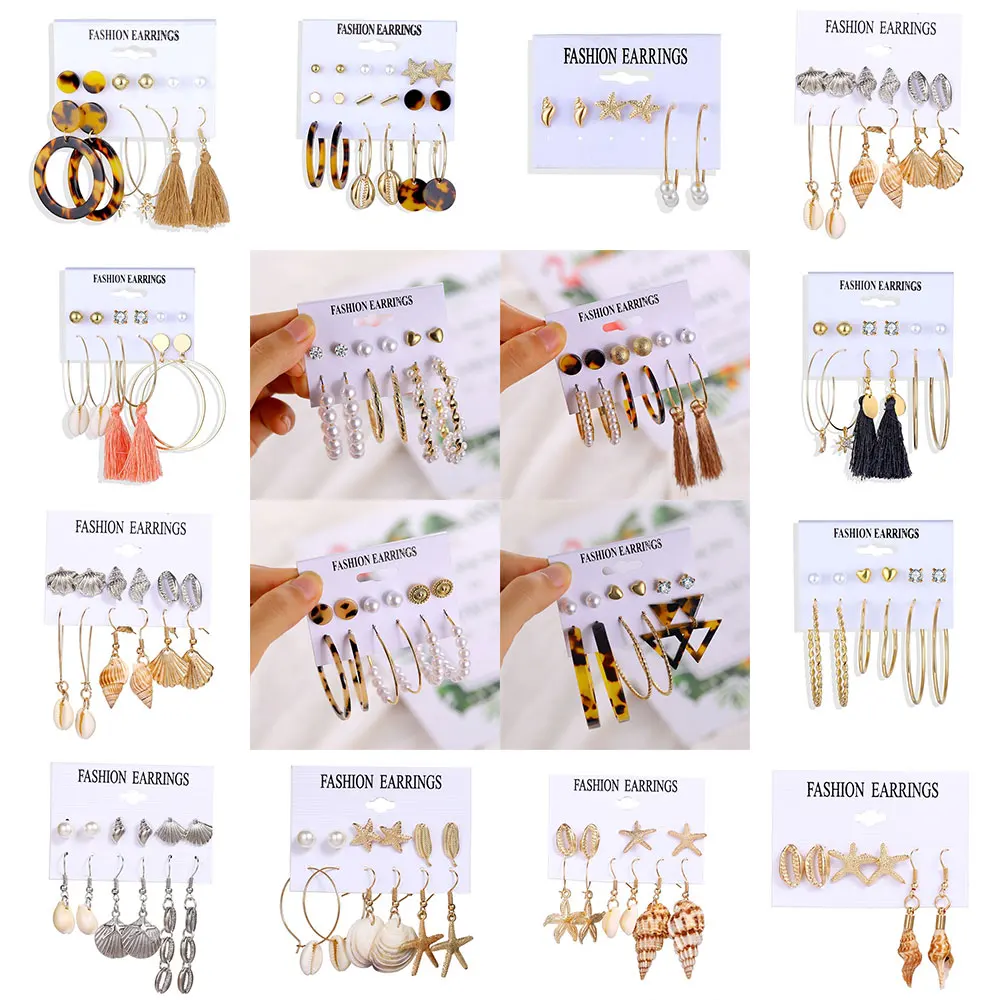 DAXI women’s earings fashion jewelry earring unusual Drop Earrings For Women Boho vintage earing pearl earrings set 2020