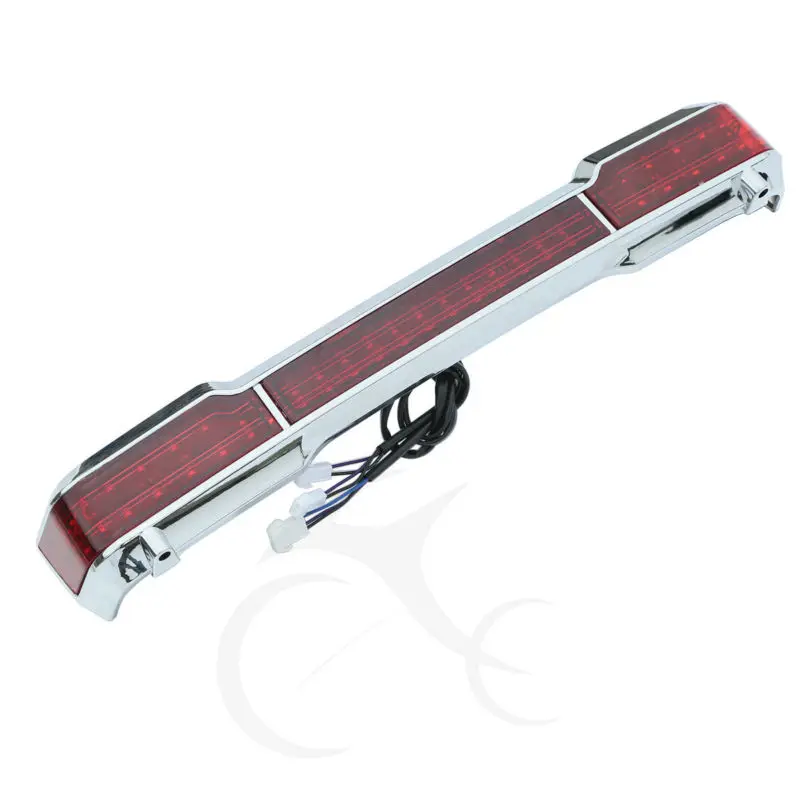 Хромированный Светодиодный задний стоп-сигнал для Harley Touring Trunk King Tour Pack wrap Electra Glide 1997-2008 мотоцикл