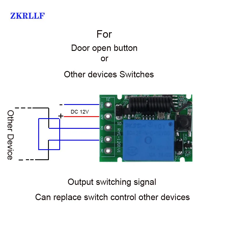 433 MHz DC 12V 1CH Universal Wireless Remote Control Switch RF Relay Receiver Module And Transmitter for Smart Home Light Switch-14