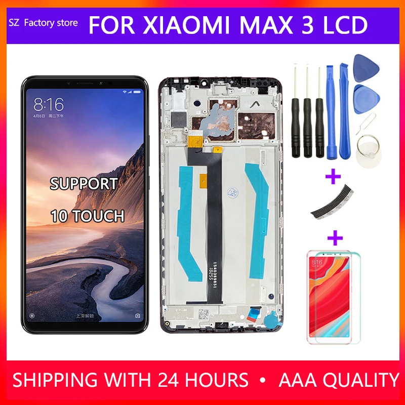 Сменный экран 6 9 дюйма для Xiaomi Mi Max 3 ЖК-дисплей и сенсорный дигитайзер рамка в
