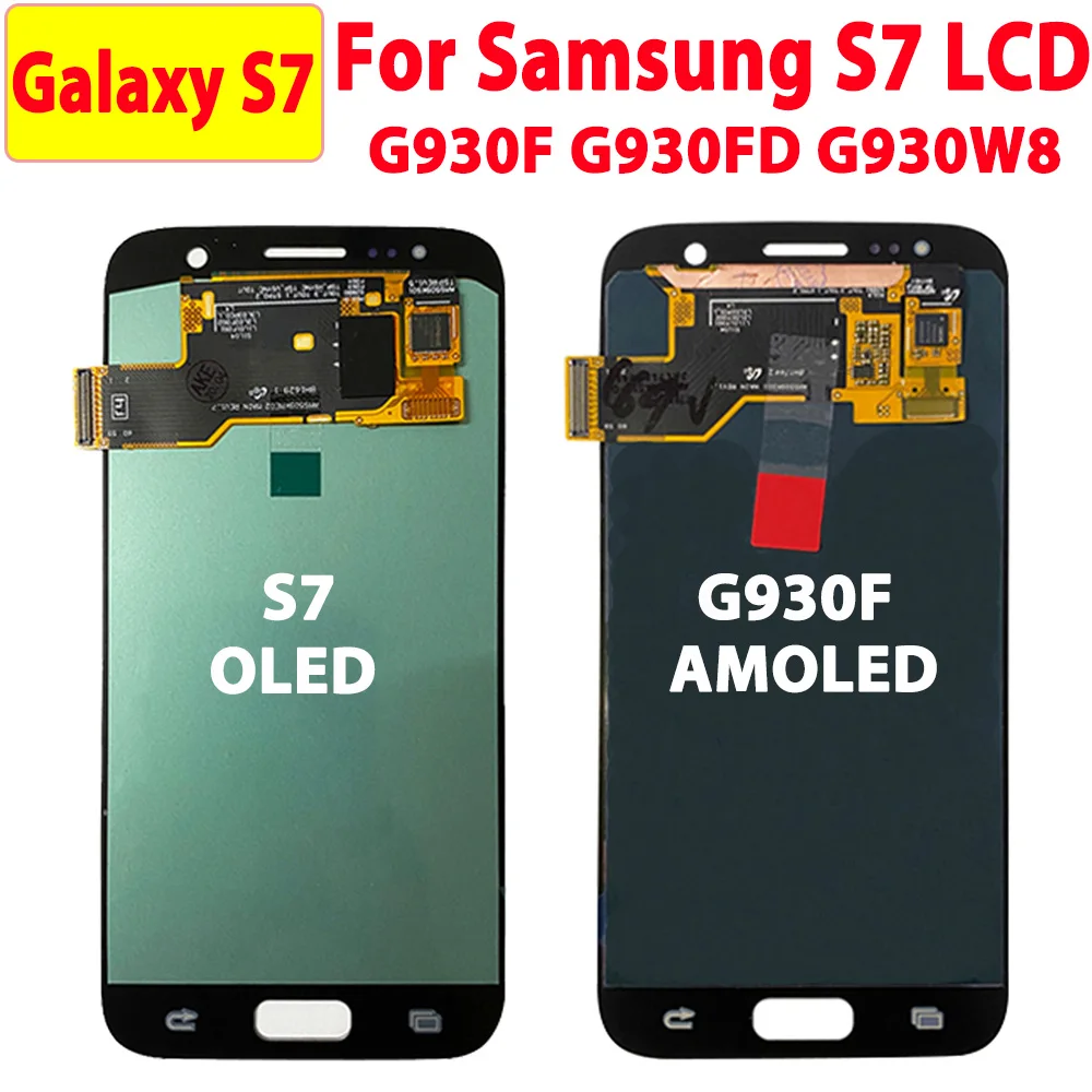 Оригинальный и OLED ЖК-дисплей для Samsung Galaxy S7 сенсорный экран дигитайзер в сборе G930F